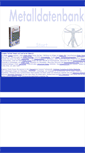 Mobile Screenshot of metalldatenbank.de